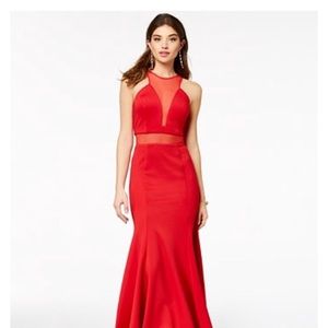 As U Wish beautiful long red prom dress! Size 0.